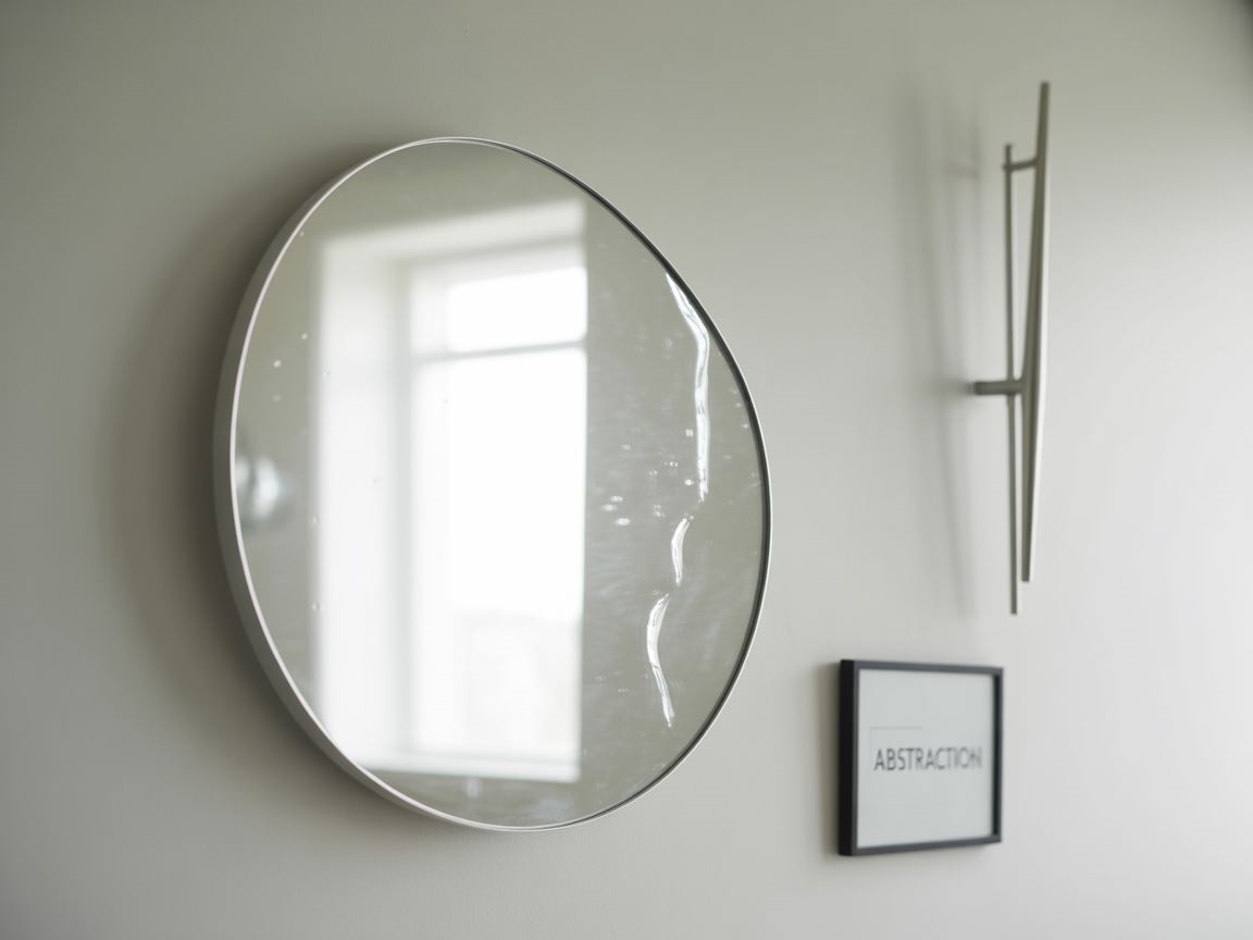 designerskie lustro okrągłe